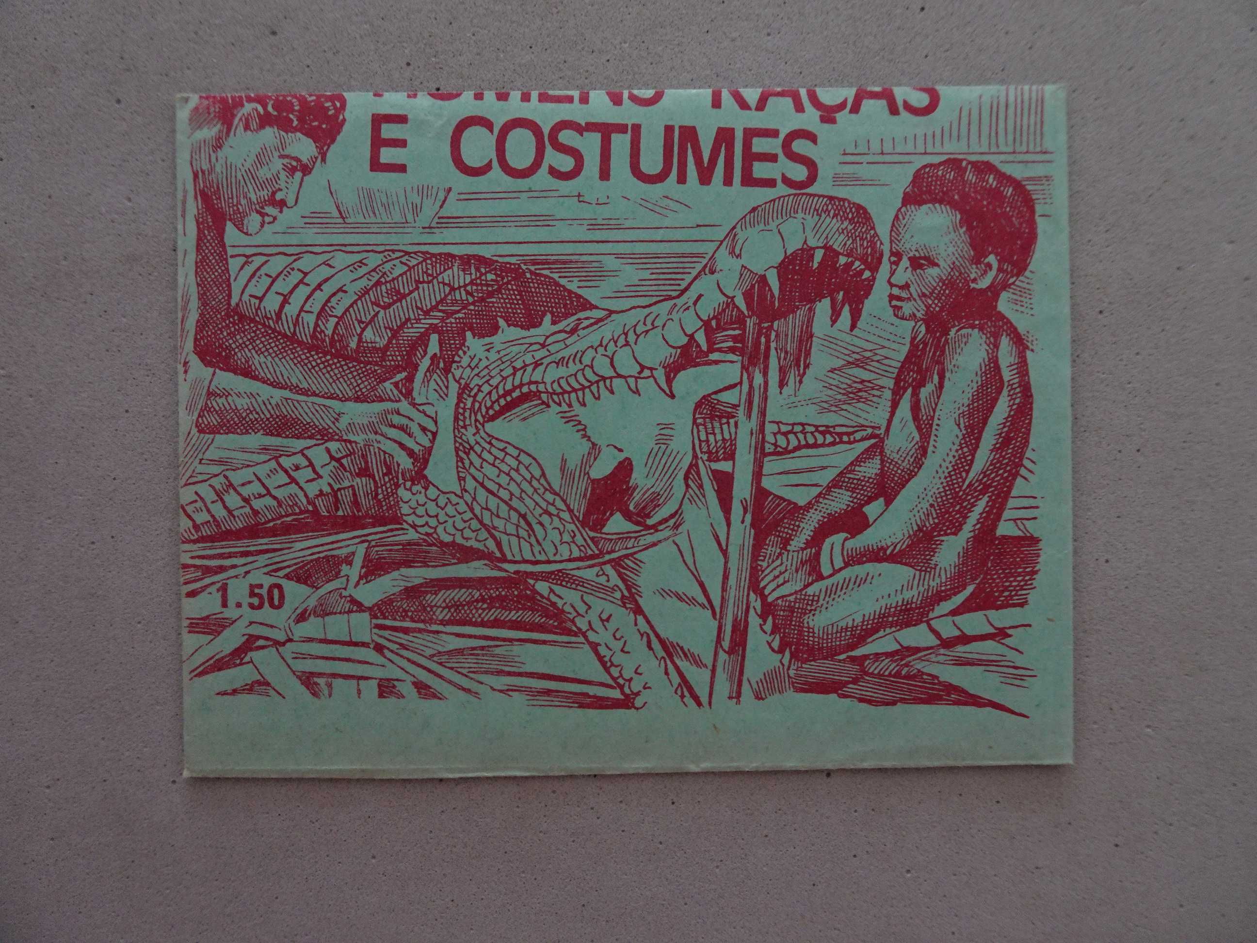 Carteira de cromos fechada Homens, Raças e Costumes