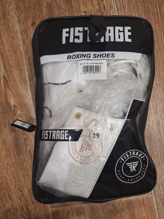 Шкіряні боксерки Fistrage Fight Gear 4727 розмір 39(25см устілка) Whit