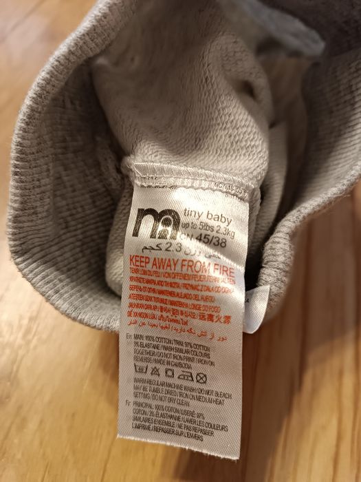 Mothercare 50 spodnie dresowe dla wcześniaka Tiny baby unisex