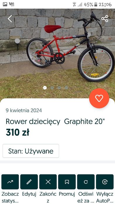 Rower dziecięcy 20 i 24 inne rowerek