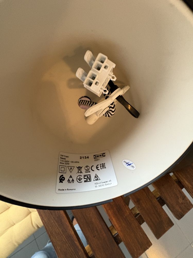 Candeerio suspenso RANARP Ikea. 38cm