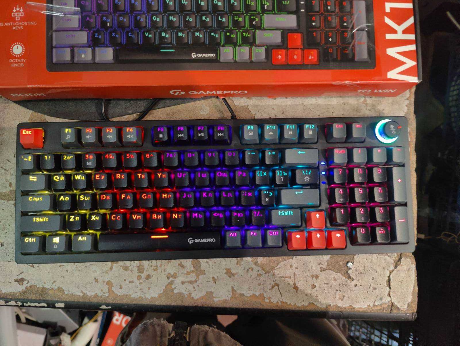 Клавиатура механическая проводная GamePro MK120R Red USB Black