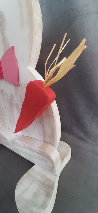 Zając wielkanocny, królik . Dekoracja domu, ogrodu . Duży. Handmade.