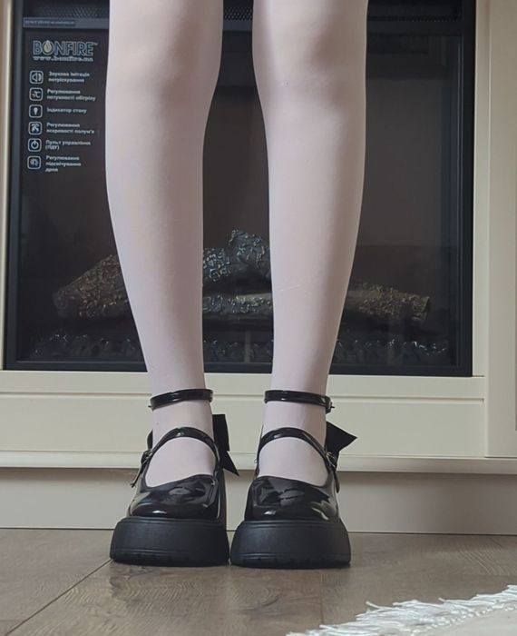 Туфлі на платформі глянцеві, мері джейн, лоліта.