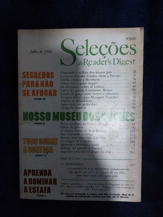 Revista das Selecções do Reader´s Digest Julho de 1982