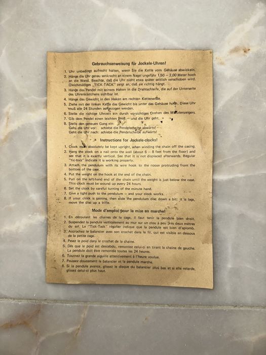 Relogio urso alemão