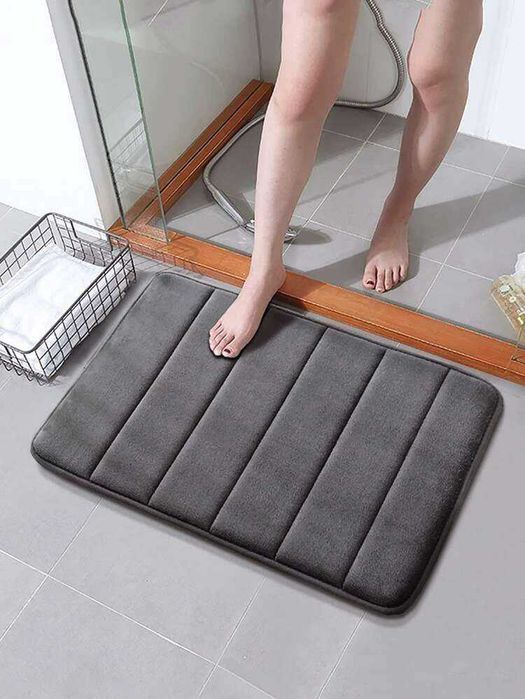 Tapete de Banho Anti Derrapante Cinza Escuro