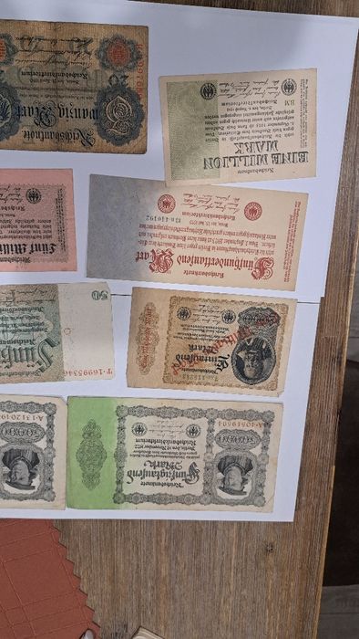 50-G zestaw 12 banknotów Niemieckich