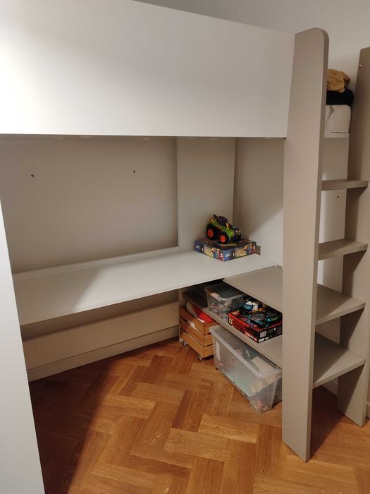 łóżko piętrowe z szafą i biurkiem Warszawa Ursynów