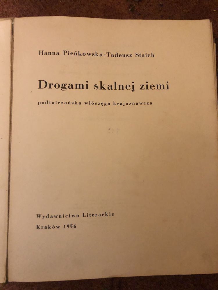 Drogami skalnej ziemi, pieńkowska, staich, 1956