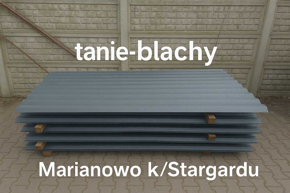 Blacha dachowa trapezowa Tanie-Blachy T-18 II gat– od 12 zł/m² z vat