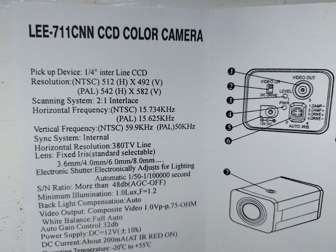 Kamera 711cnn CCTV kolorowa body