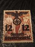 Piękny znaczek poczty polskiej 1938 z przedrukiem Generalne Gubernator