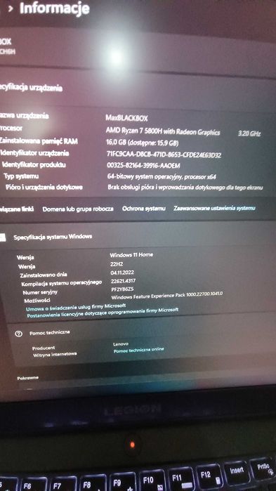 Lenovo Legion 5 15ACH6H RTX3060