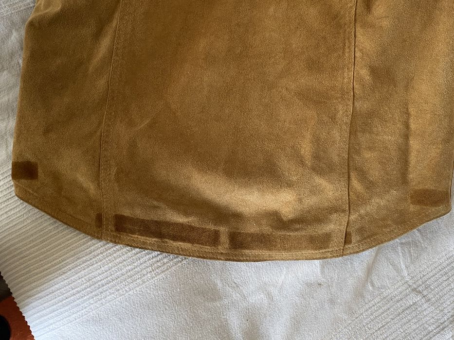 Koszula kurtka skóra zamsz uniseks roz. S