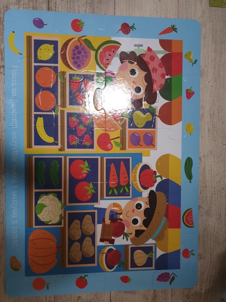 Puzzle warzywa Zielona Sowa 20 elementów 2+