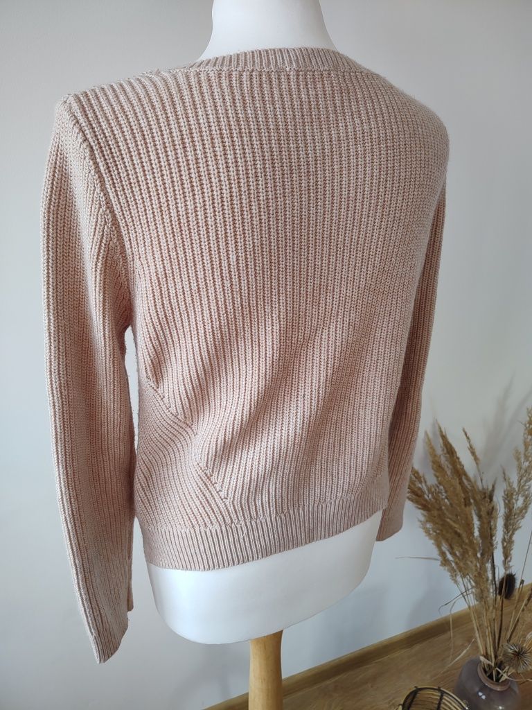 Beżowy sweter 50% bawełna, na codzień, Andy&Lucy Paris rozm S