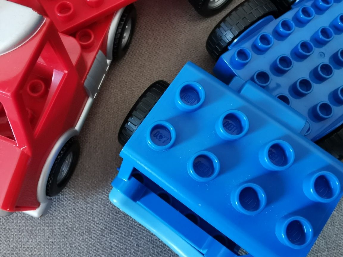 Lego Duplo klocki bob budowniczy pojazdy auta dźwig laweta