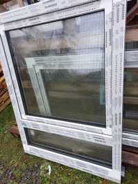 okno PVC rozwierno uchylne + fix  1070 x1540, białe, 3 szyby