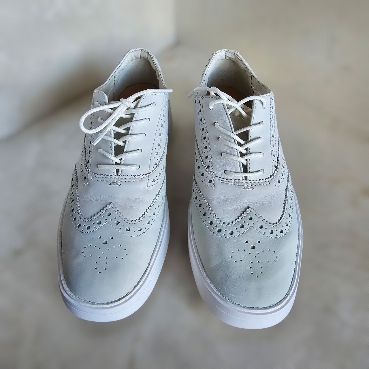 Кожаные  броги,оксфорды "Clarks "