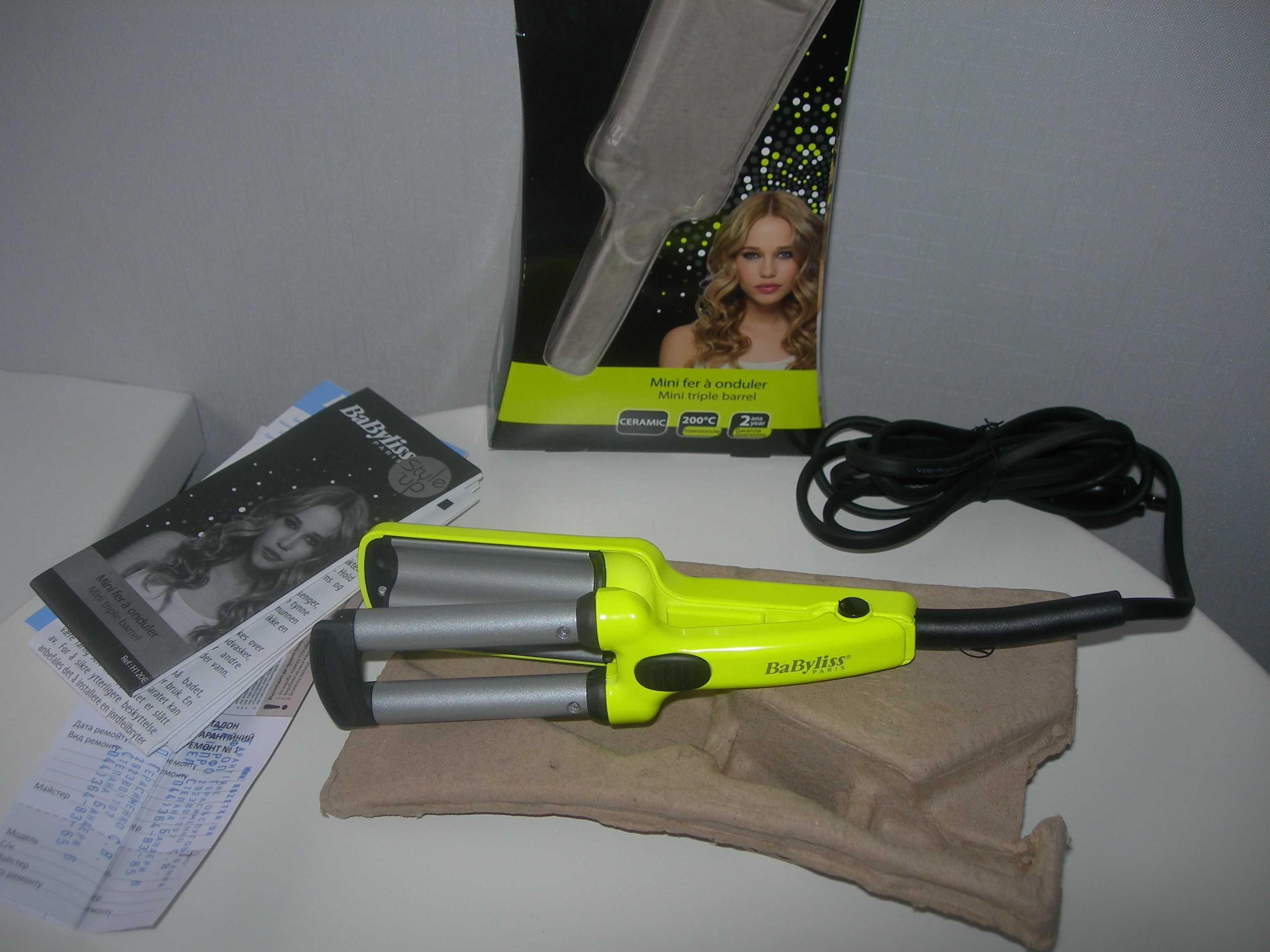 Щипцы для волос BABYLISS H120E Yellow mini, Франция, новые