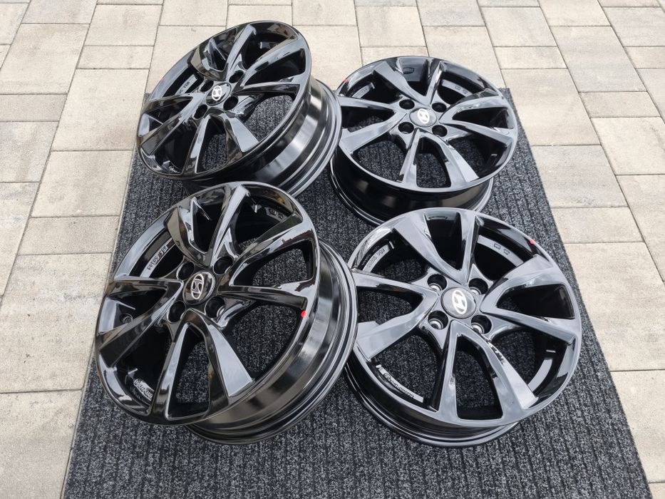 Hyundai 15" nowe felgi alu i10 i20 Inster Bayon 4x100 czarne alufelgi