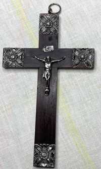 Crucifixo (em prata e madeira Nogueira)