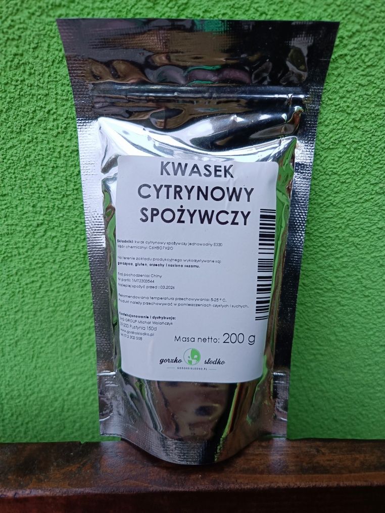 Kwasek cytrynowy spożywczy 200g