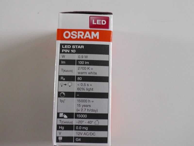 Żarówka Led OSRAM G4 0,9W 2700K 100lm