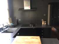 Cozinha usada preta