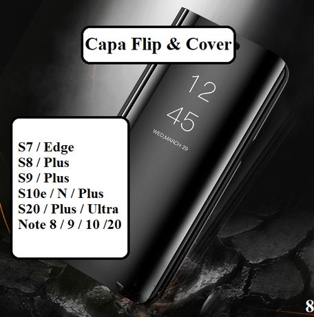 Capa Flip & Cover S7 - S8 - S9 - S10 - Note 8 - Note 9 - Note 10