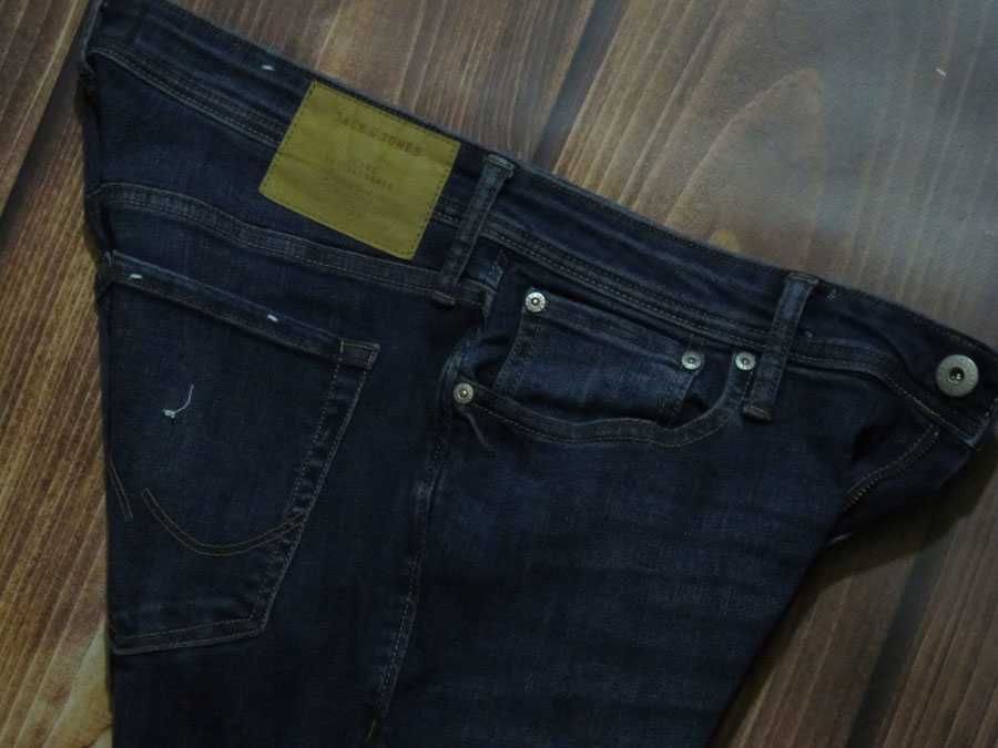 Jeansy JACK&JONES Liam Skinny W34L32 Super Slim Rurki Vintage Pas 85cm