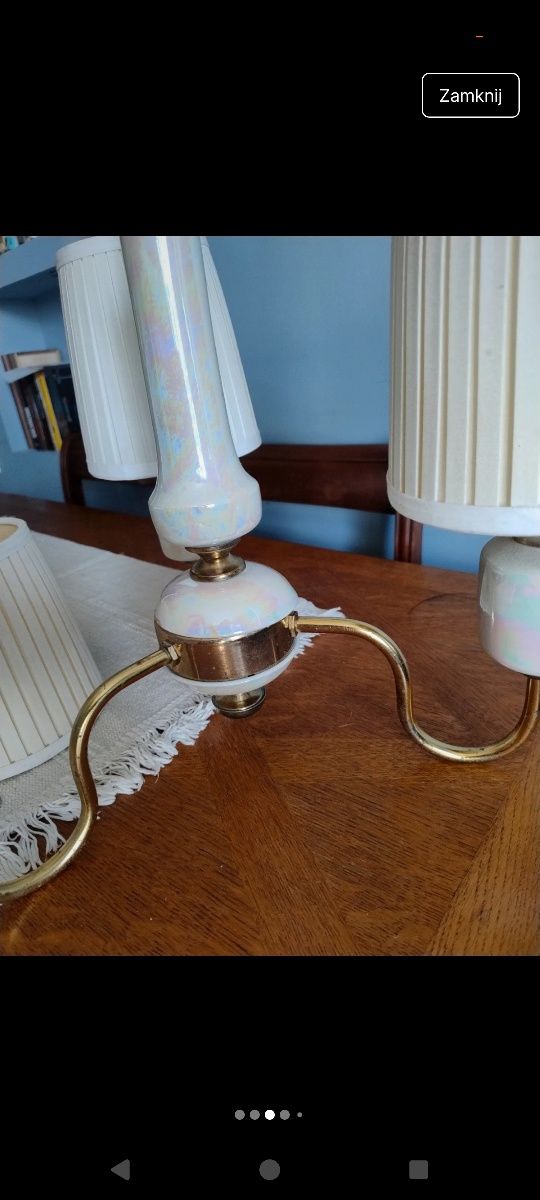Żyrandol porcelanowy prl