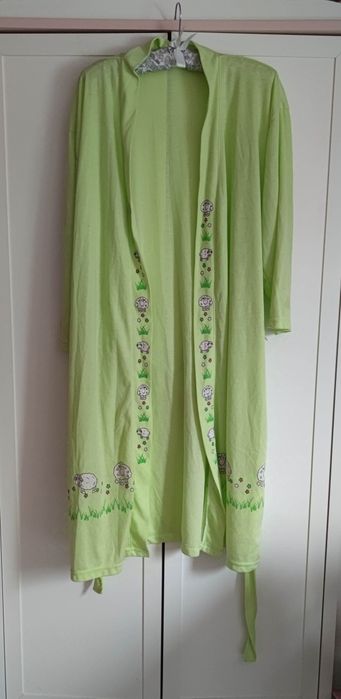 Szlafrok damski z wiązaniem 100% bawełna XXL