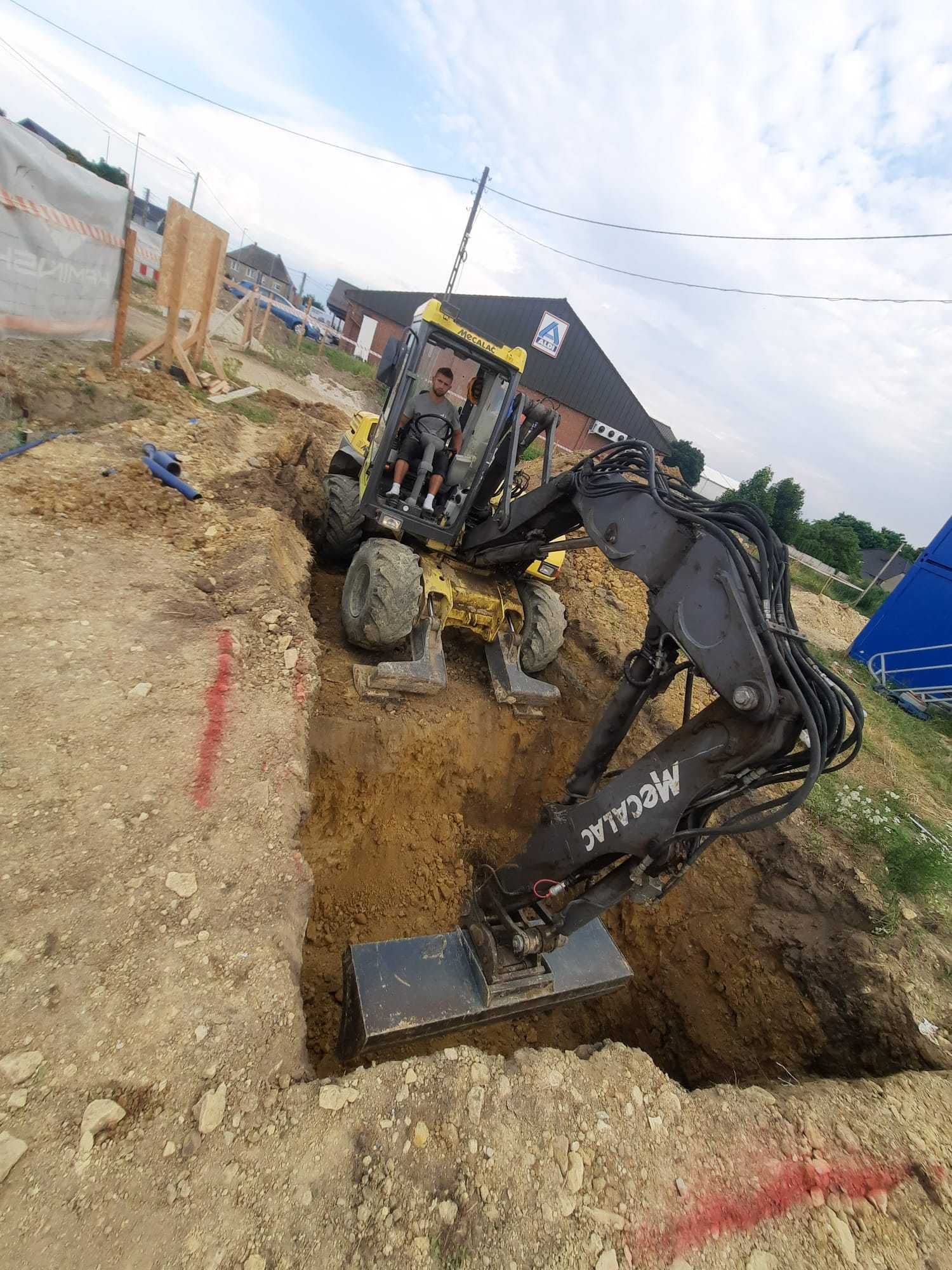 Kucie betonu, koparka z młotem, brukarstwo , roboty ziemne