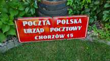 Stary szyld, tablica emaliowana PRL
