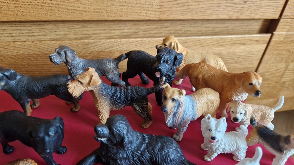 Zestaw 25x Schleich psy westie jamnik beagle jack nowofunland cocker