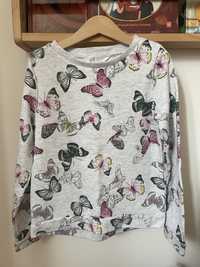 H&M bluza dresowa w print motylki