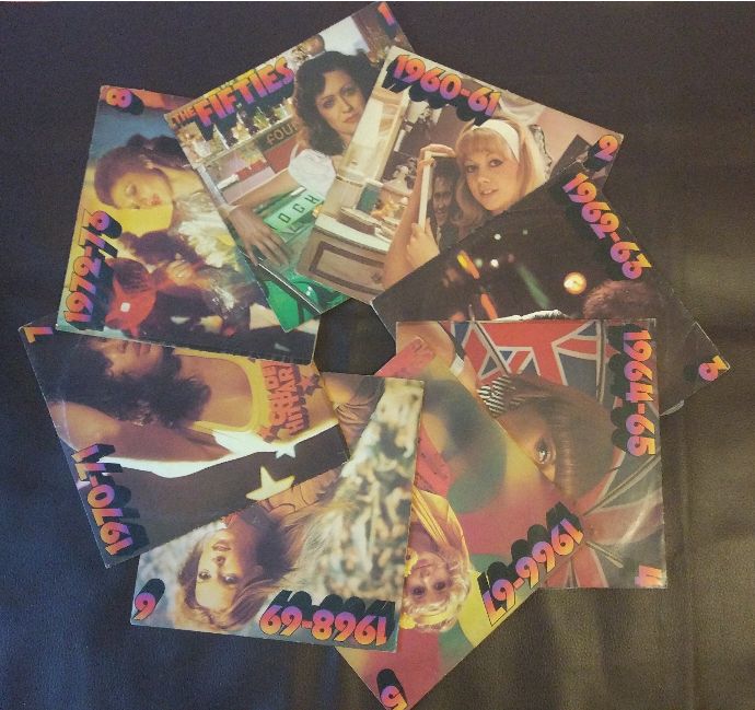 Vendo Coletânea de 8 discos LP, em vinil, de musica pop/rock