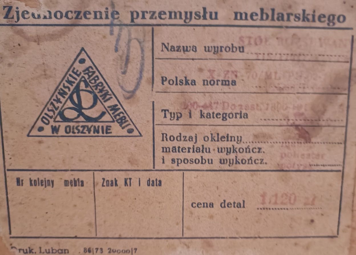 Meblościanka PRL Olsztyńskie Fabryki Mebli lata 60/70