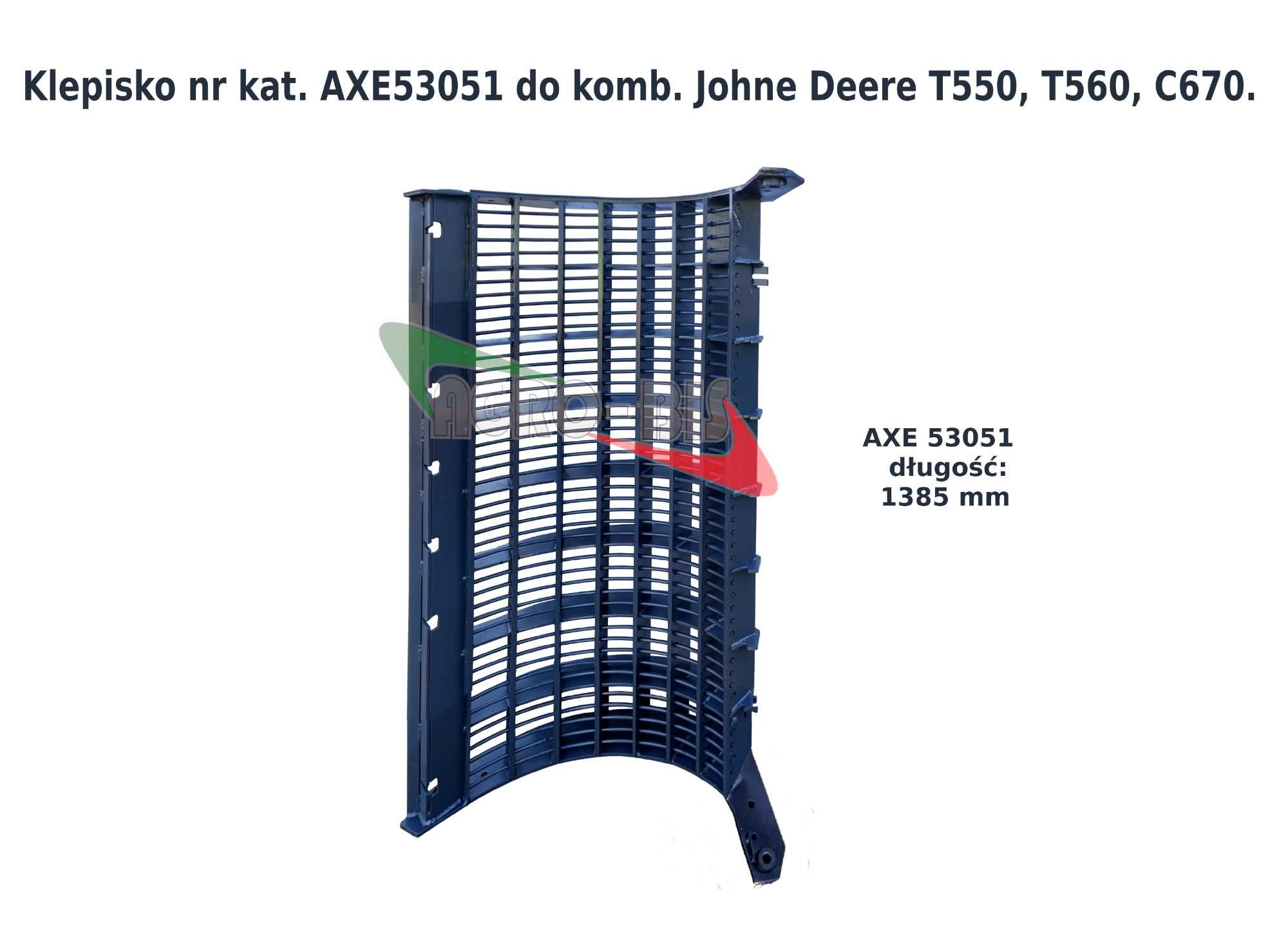 KLepisko AXE53048, 53051 Johne Deere do kukurydzy oraz do zboża
