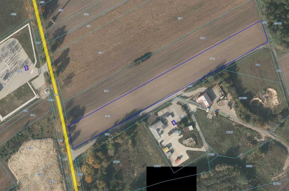 Działka produkcyjna ok. 0,9 ha z mediami
