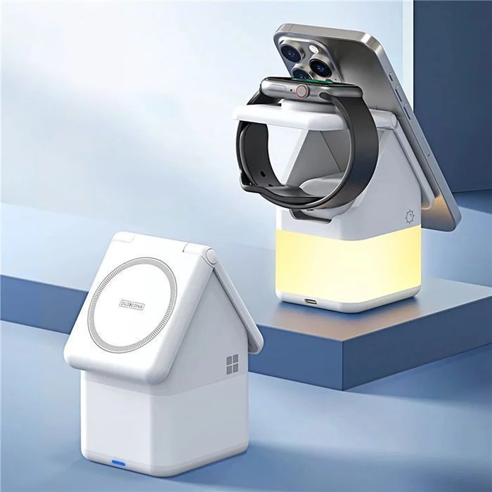 Ładowarka indukcyjna Duzzona W20 15W 4w1 do iPhone / AirPods / Apple