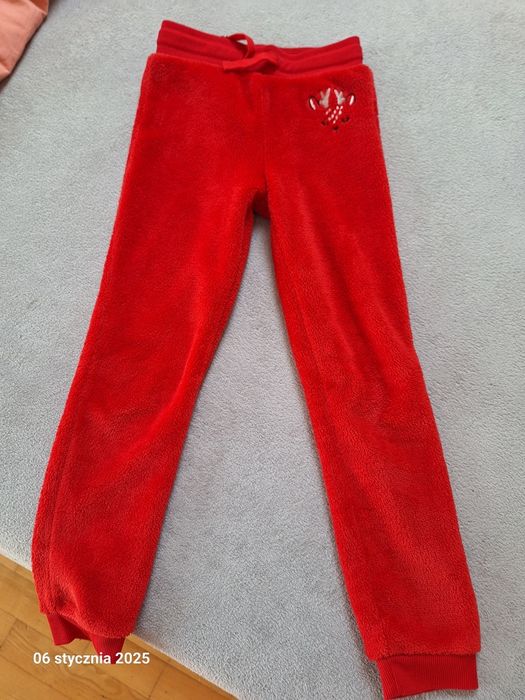 Spodnie, cieple dziewczynka, pepco r 128, bluza z motylem  r 122-128