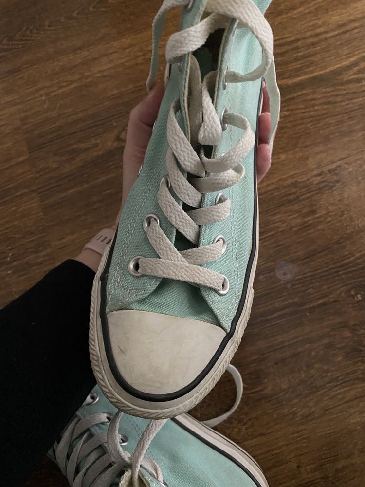 Converse 36 miętowe trampki za kostkę wiosna