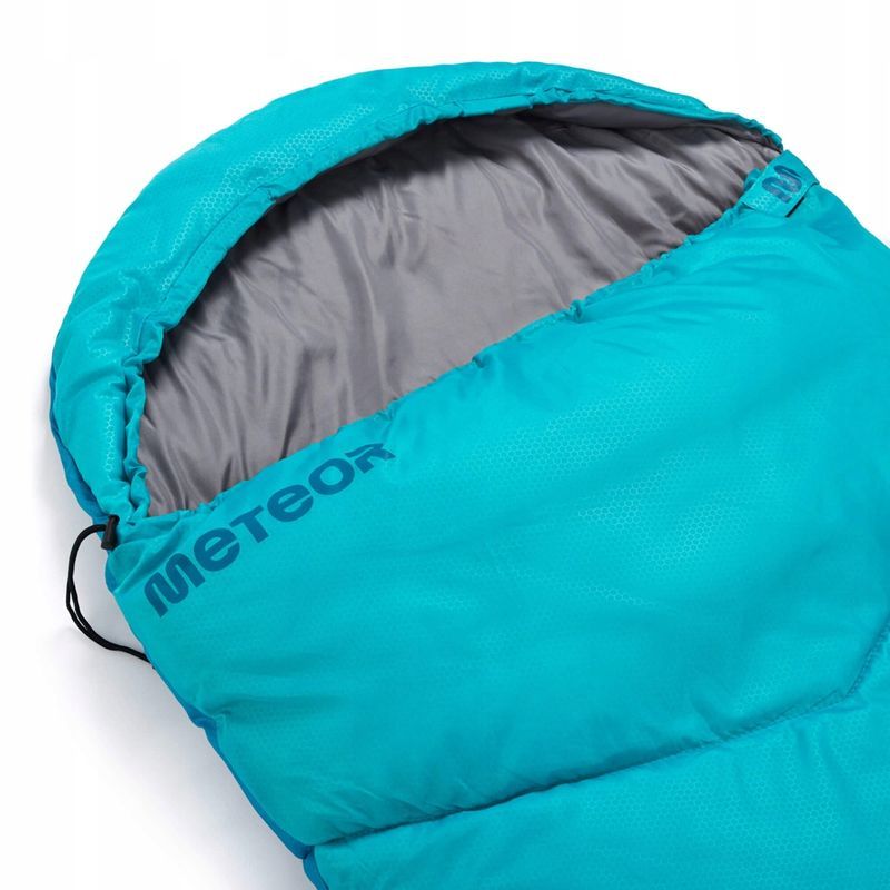 Śpiwór Meteor Safari 250g Mumia Do -2°c | Zamek Lewy | Niebieski