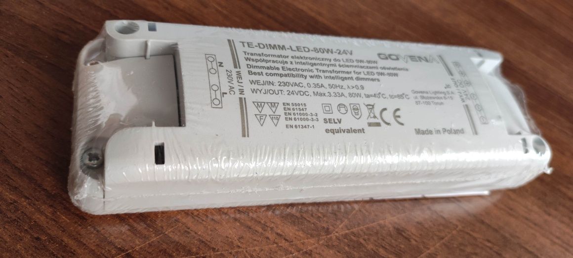 Zasilacz LED ściemnialny Transformator LED  24v, 80w