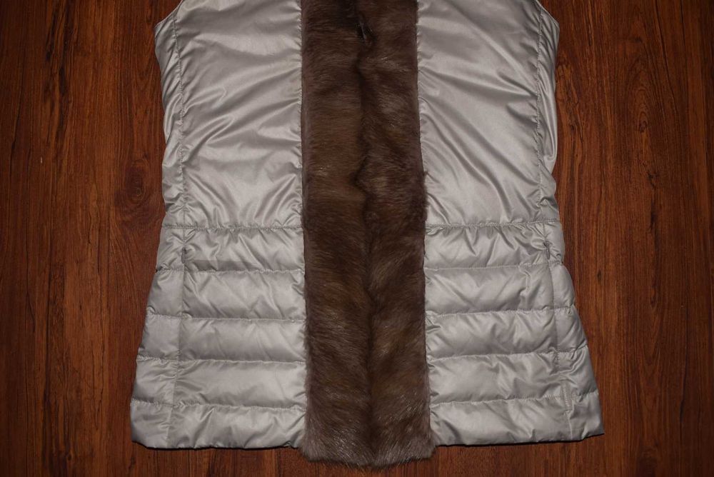 Moncler Down Vest (Женская Пуховая Жилетка с Натуральным Мехом )