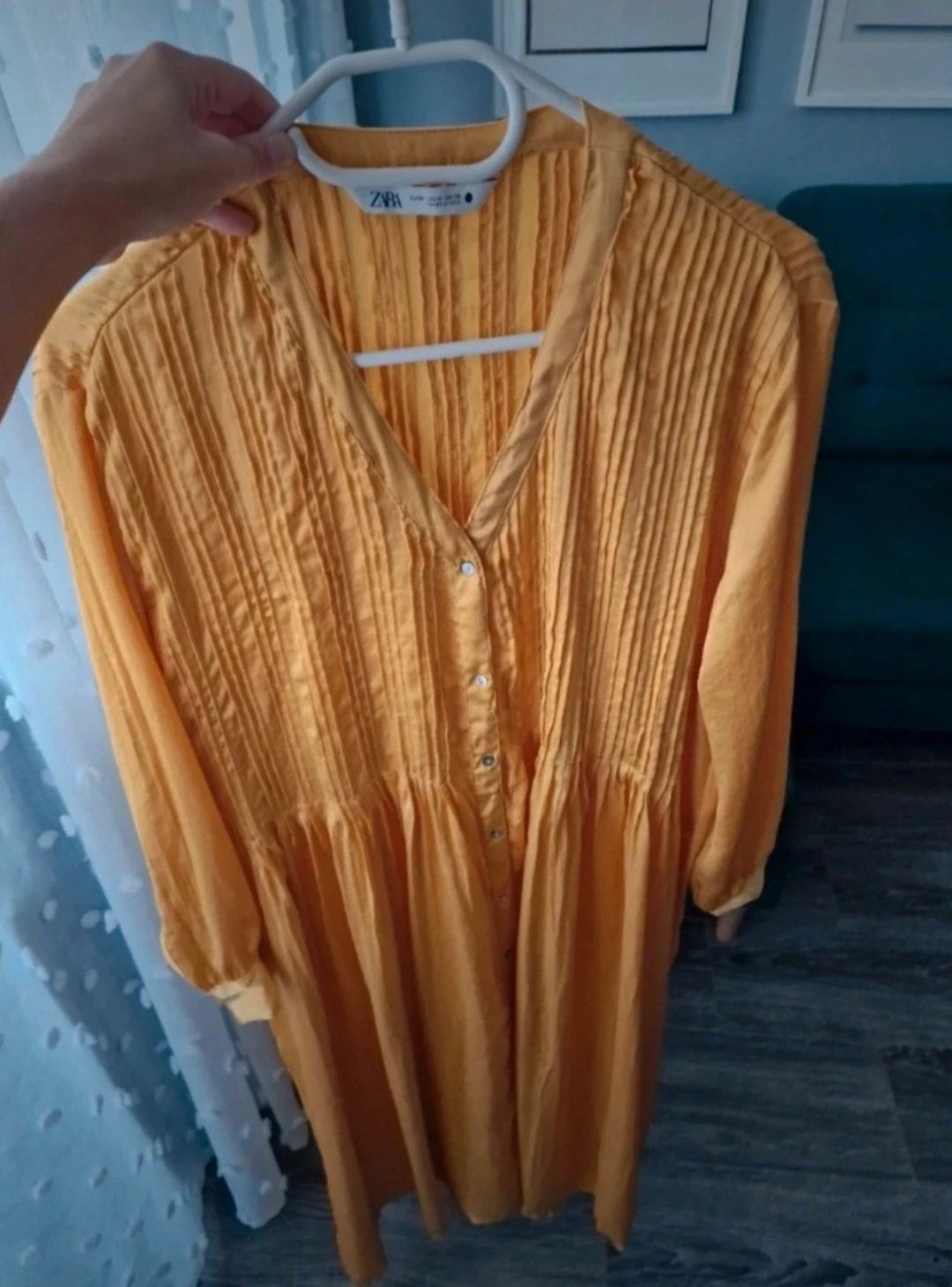 Zara elegancka sukienka vintage midi r. M