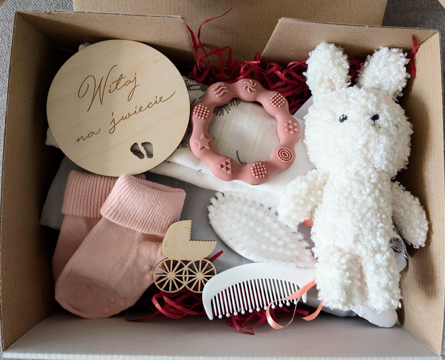 Zestaw Prezentowy dla niemowlaka, prezent na chrzciny, baby shower